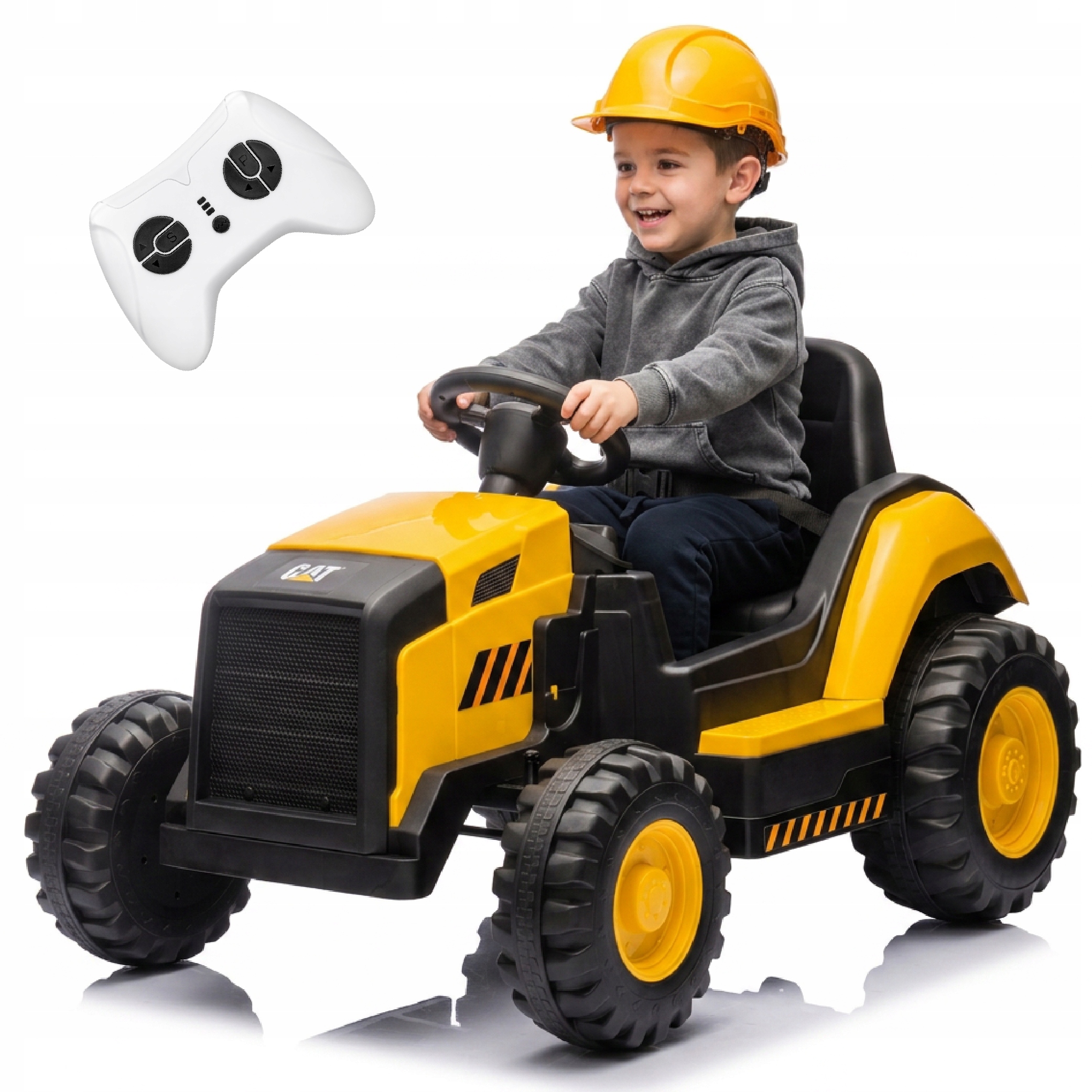 Duży Traktor na akumulator ciągnik elektryczny dla dzieci Cat Sun Baby