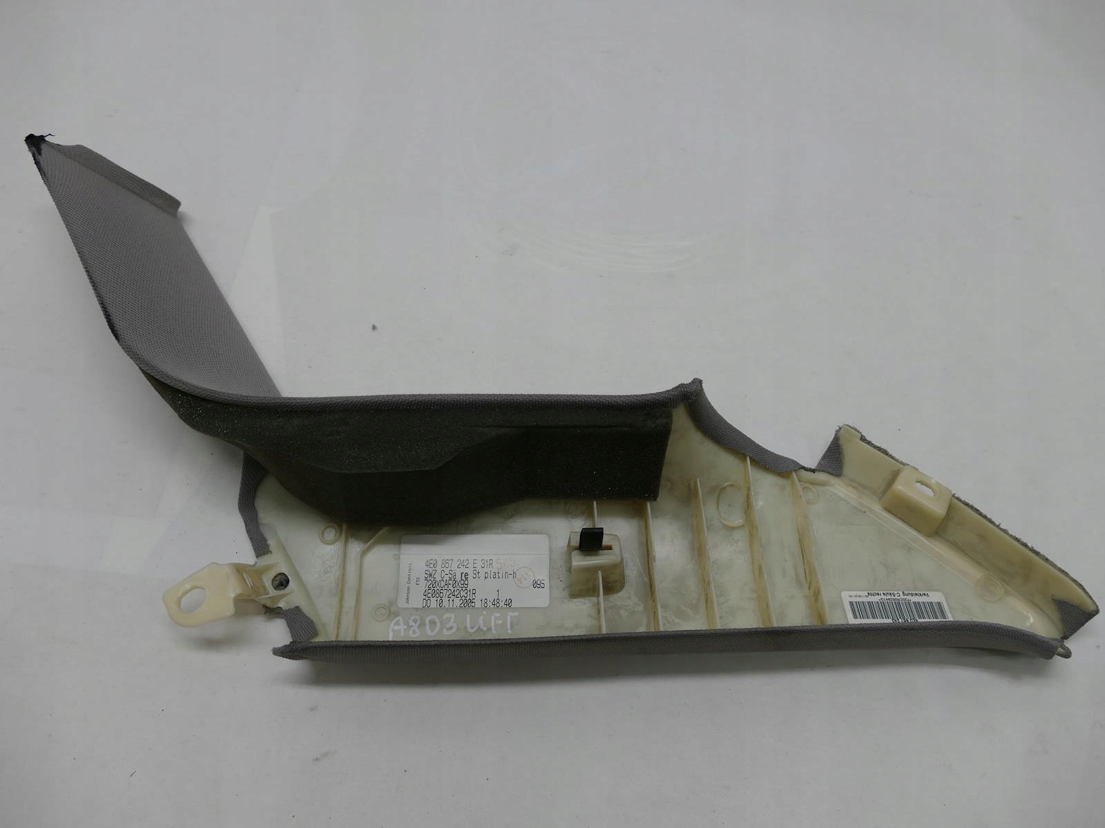 AUDI A8 D3 LIFT pillar C side moulding cover PT