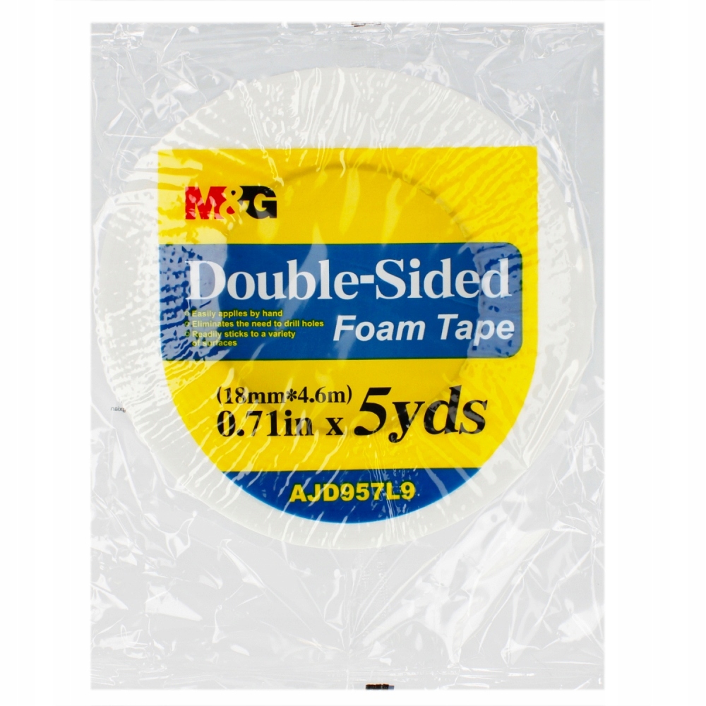 TAŚMA PIANKOWA dwustronna montaż 18mm x 5m M&G Kod producenta MG AJD957L9