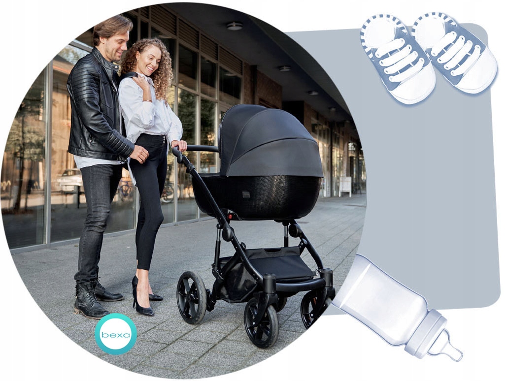 WÓZEK 4W1 BEXA AIR PRO AI16 I CYBEX ATON 5 + BAZA Model Air Pro