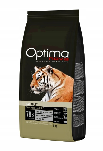 Sucha karma dla kota Optimanova Cat Adult Chicken & Rice 6kg