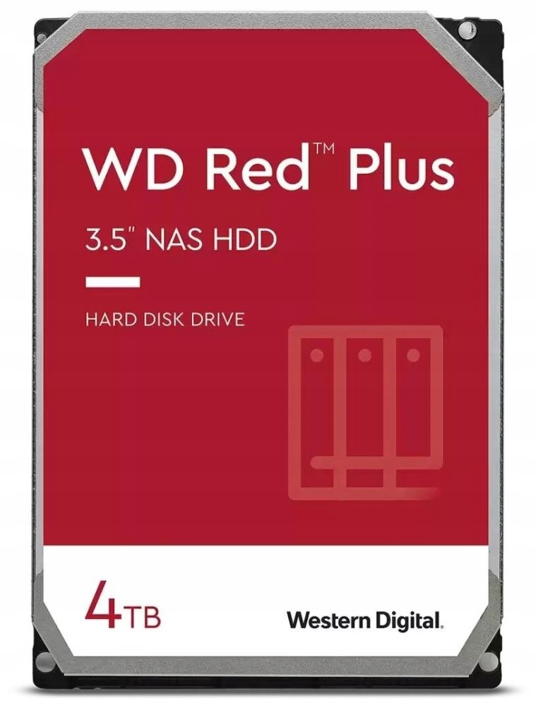 Hdd|western DIGITAL|Red Plus|4TB|SATA 3.0|128 MB|5400 rpm|3,5"|WD40EFZX