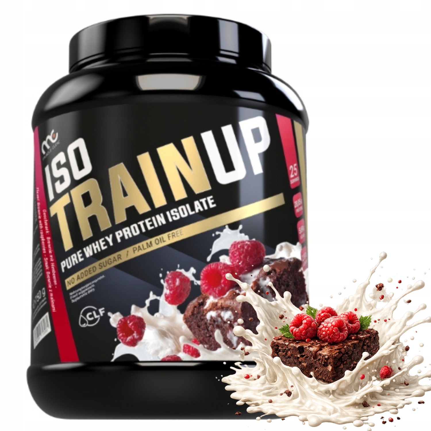 Muscle Clinic Iso Train Up 750 g proteinový izolát proteinový izolát Brownie Malinové