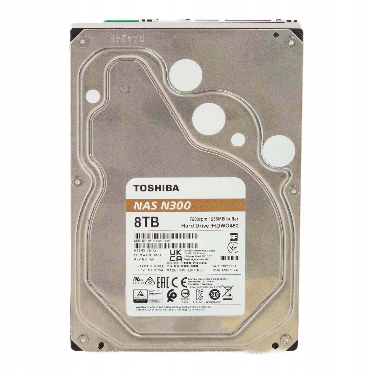 Toshiba Nas N300 8TB 7.2K 256MB Sata III 3.5'' HDEMX14ZNA51
