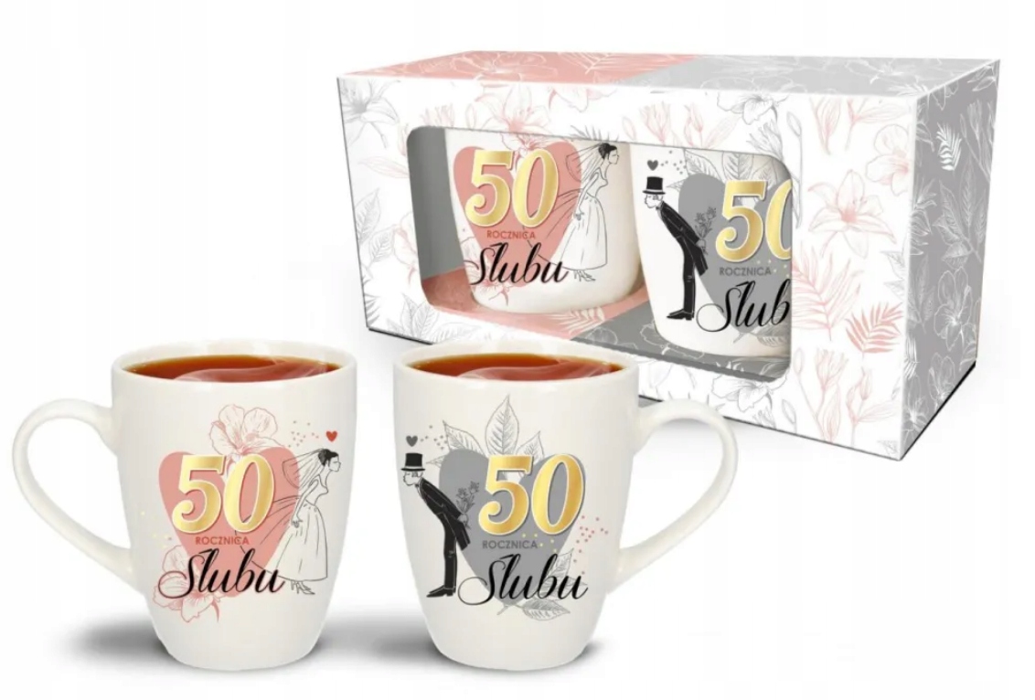 

Kpl Kubków 50 Rocznica Ślubu złote gody