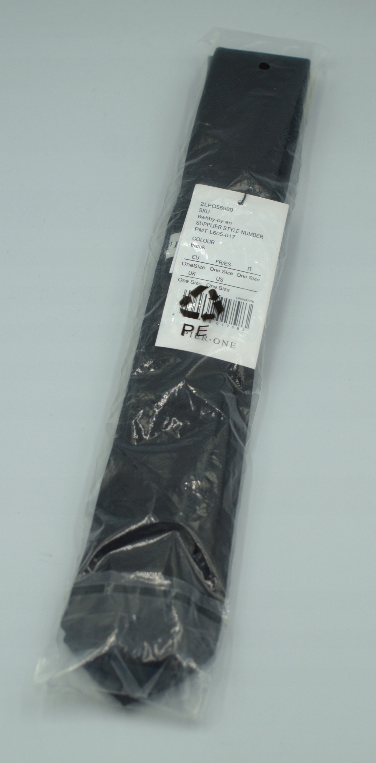 Pier One Krawat black Kolor czarny