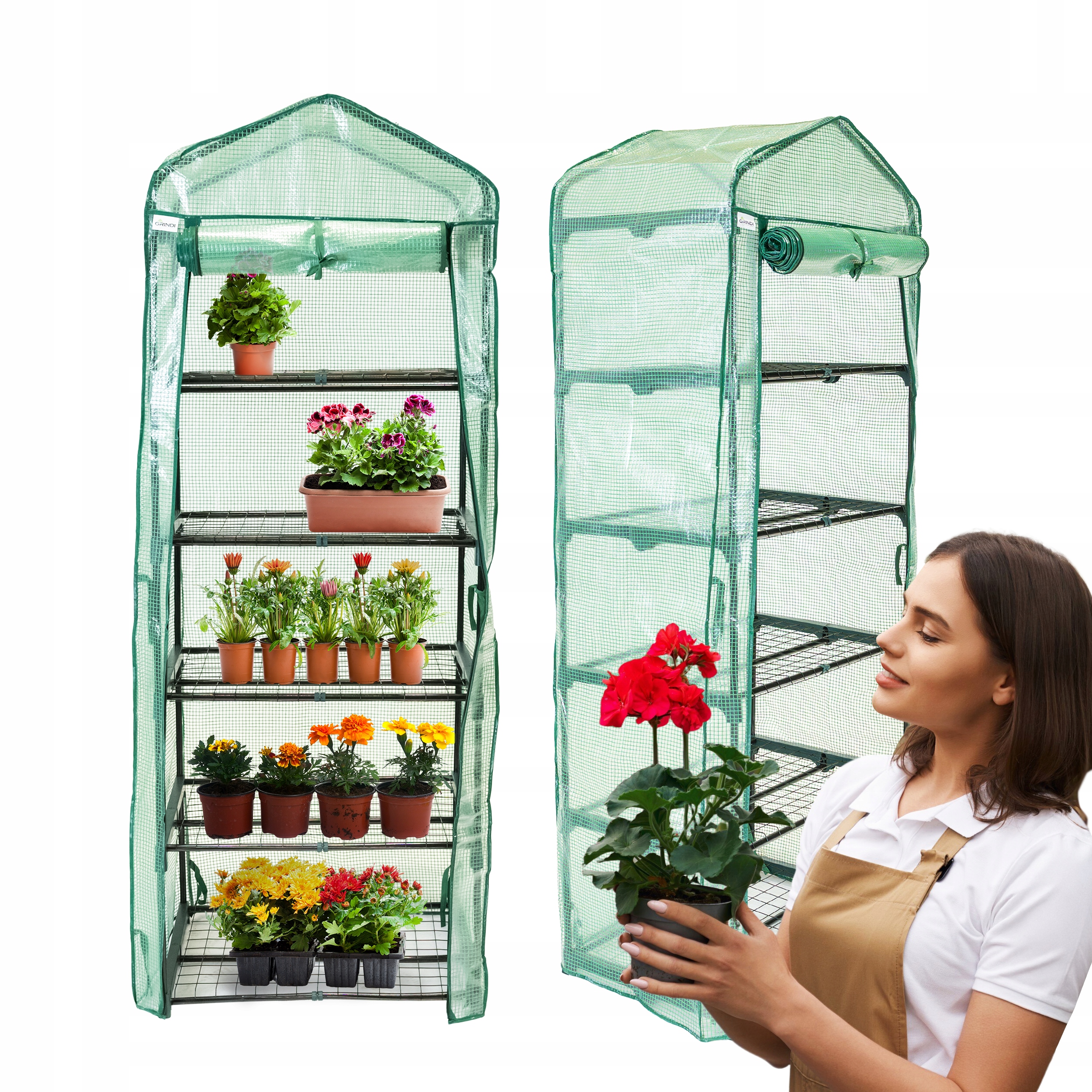 Mini Skleník 5 Polic Zahradní A Balkonový Fóliový Tunel Zelený Kalmia II