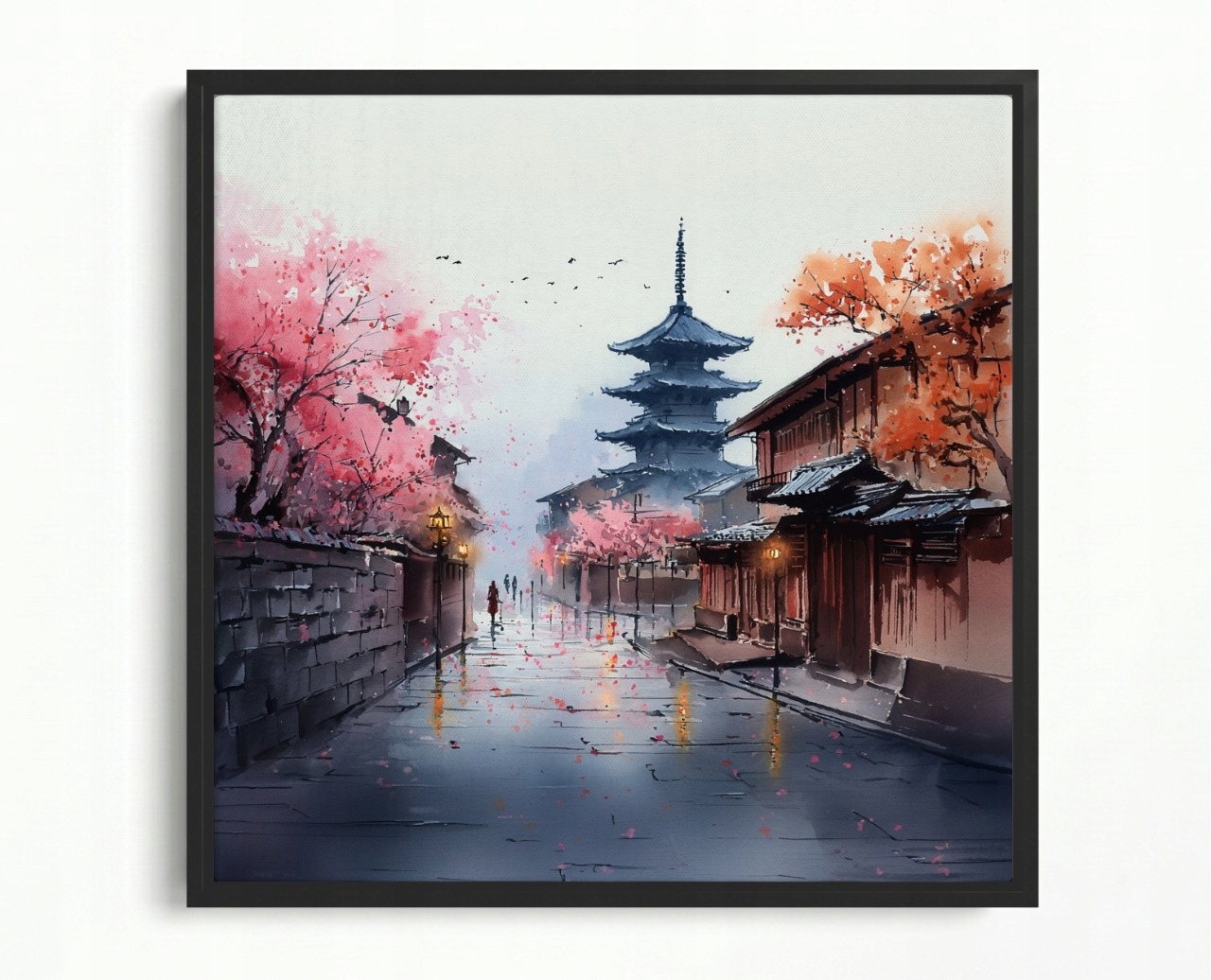 Obraz Rám American Box Asie Japonsko Kjóto Město Pagoda Višeň 50x50