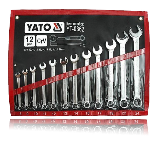 

Yato Klucze Płasko-oczkowe 8-24 Zestaw 12x YT-0362