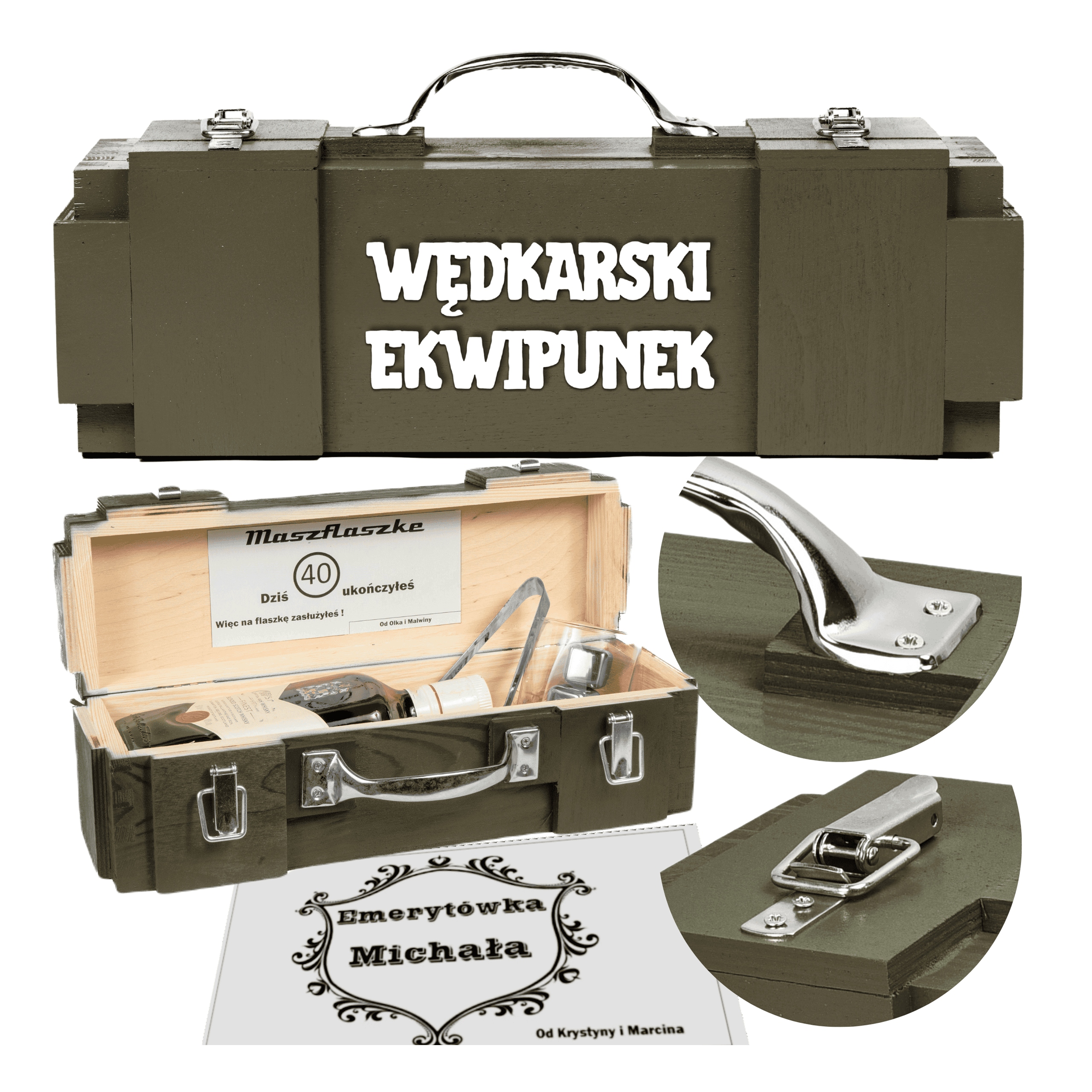 Dárek pro Rybáře k 18-99. narozeninám Krabička na alkohol věnování