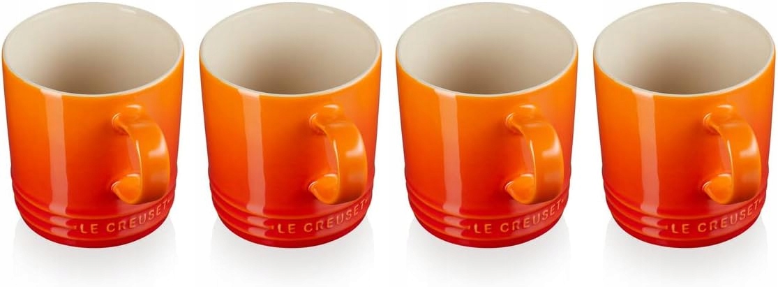 Le Creuset Kamenina 350 ML Sada 4 Kusů Červená Kamna