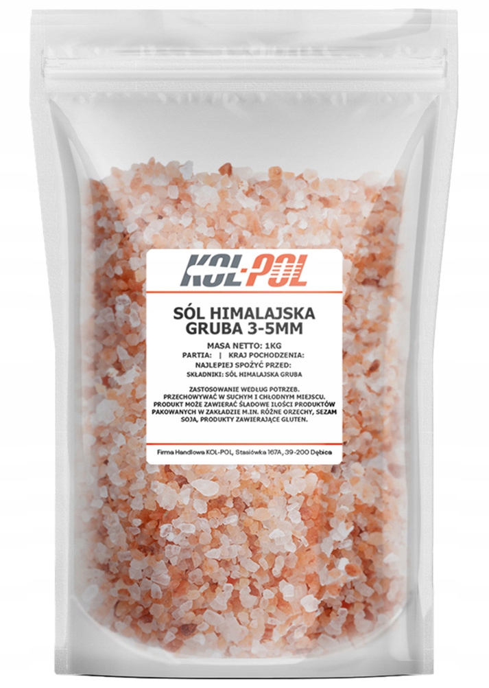 SÓL HIMALAJSKA GRUBA 1kg Różowa naturalna jakość Stan opakowania oryginalne