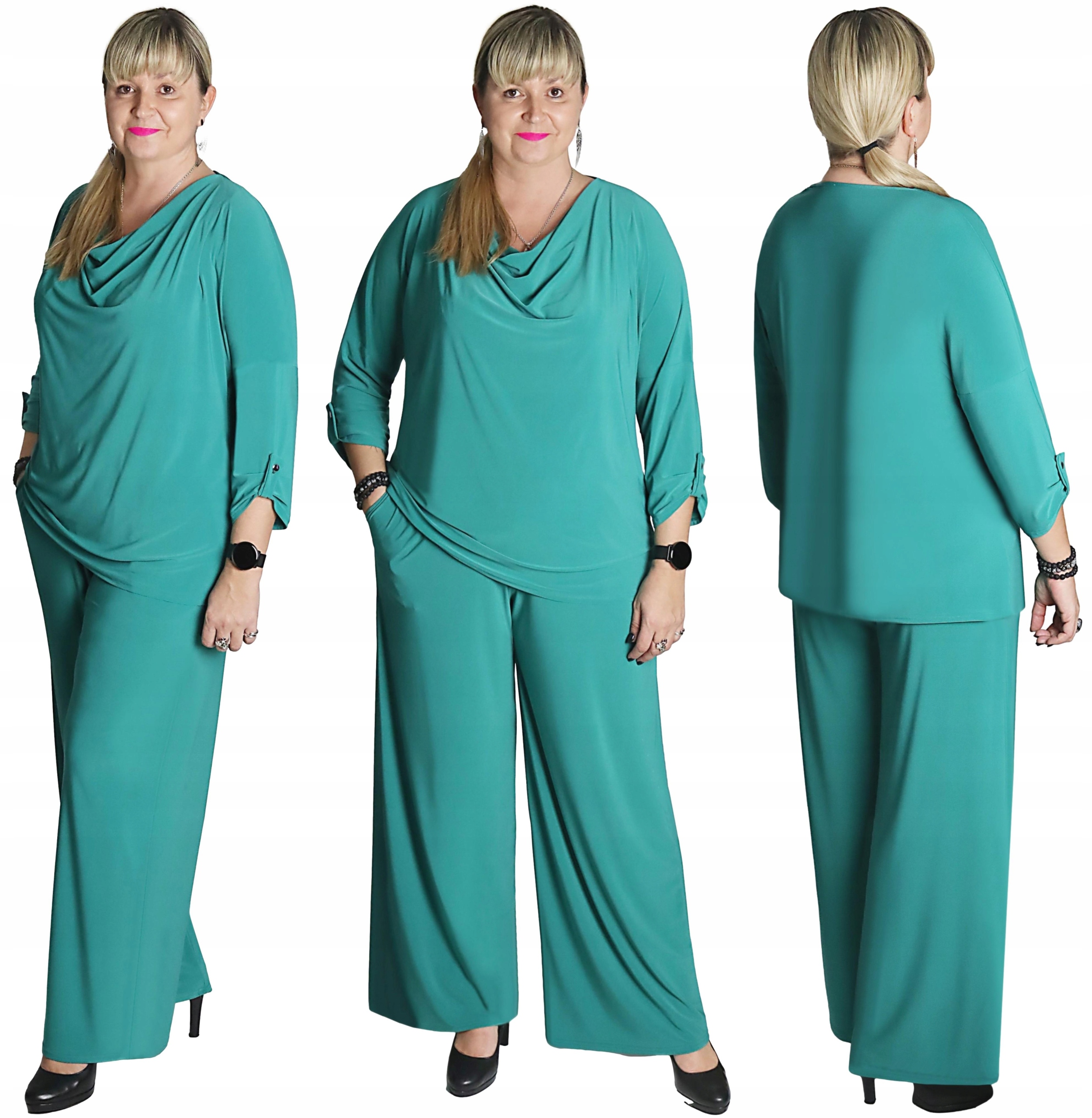 Komplet Halenka+kalhoty barva Zelená vel.52
