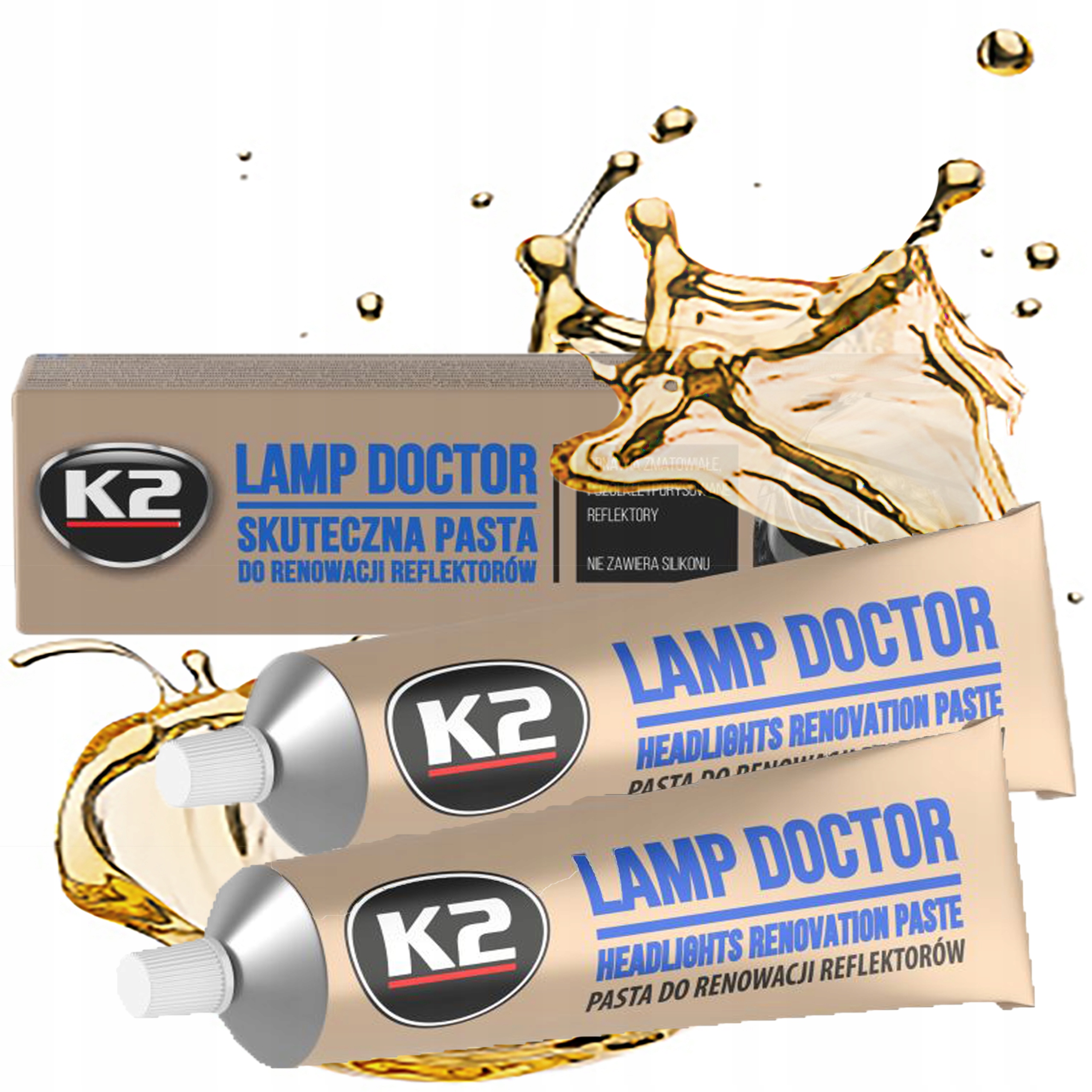 Pasta Do Renowacji Polerowania Skuteczna Reflektorów K2 Lamp Doctor x2