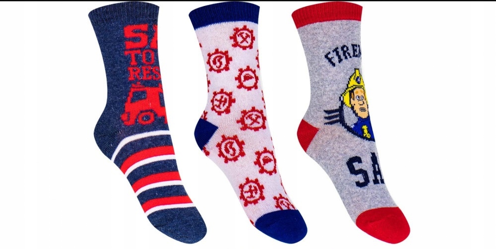 

Skarpetki chłopięce Strażak Sam Fireman 3pak 31/34