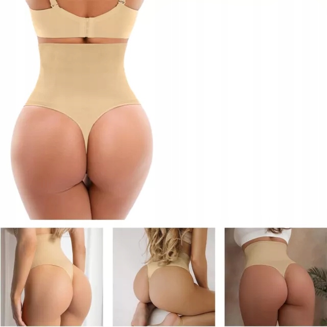 Majtki Wyszczuplające Brzuch Stringi Modelujące Bielizna Damska Korygująca Rozmiar S
