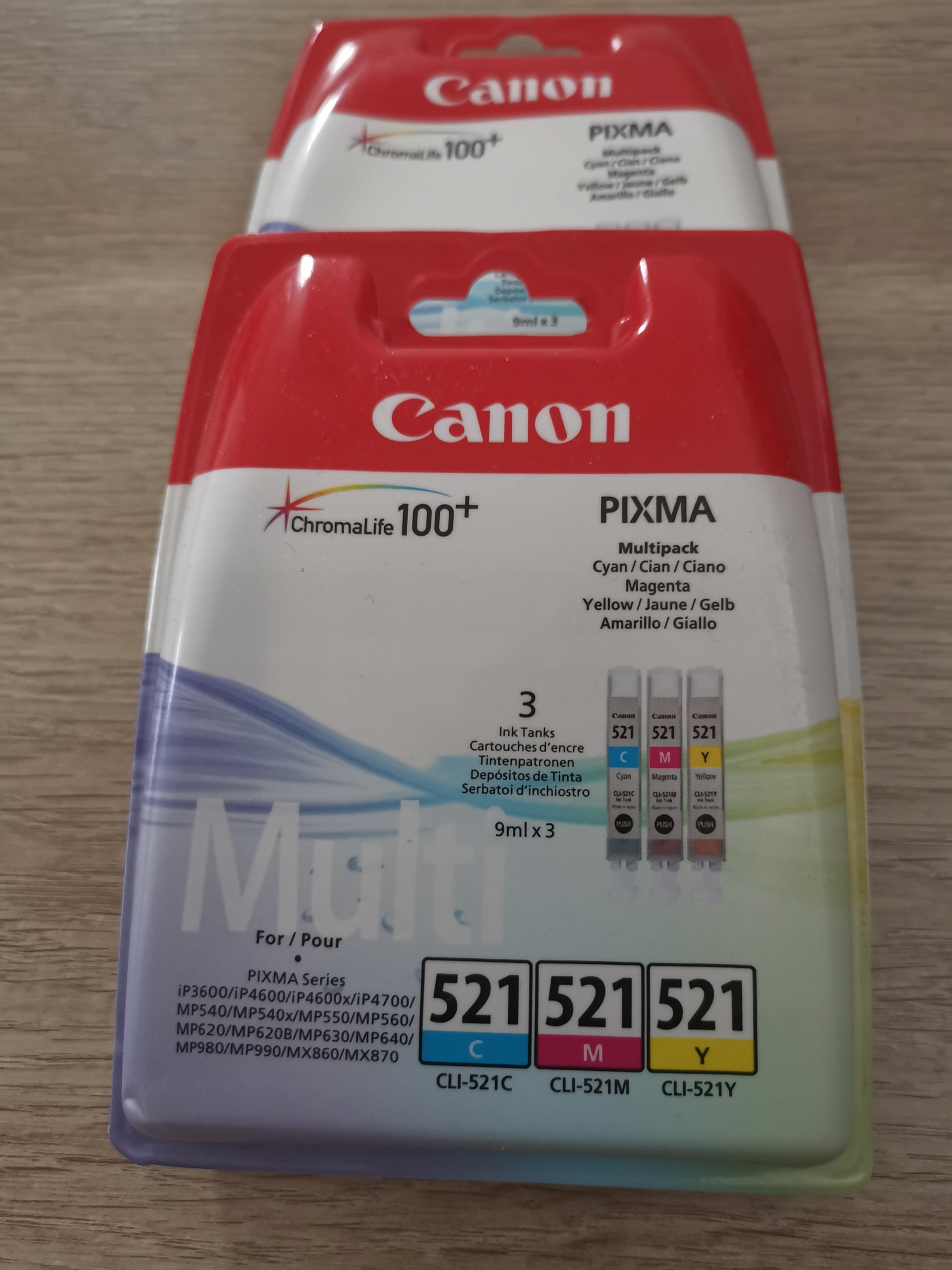 Inkoust Canon CLI521 Pack Cmy Blistr SEcurity 4960999974279 červený