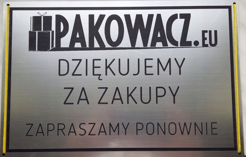 Szyld tabliczka informacyjna 30x20cm srebrna