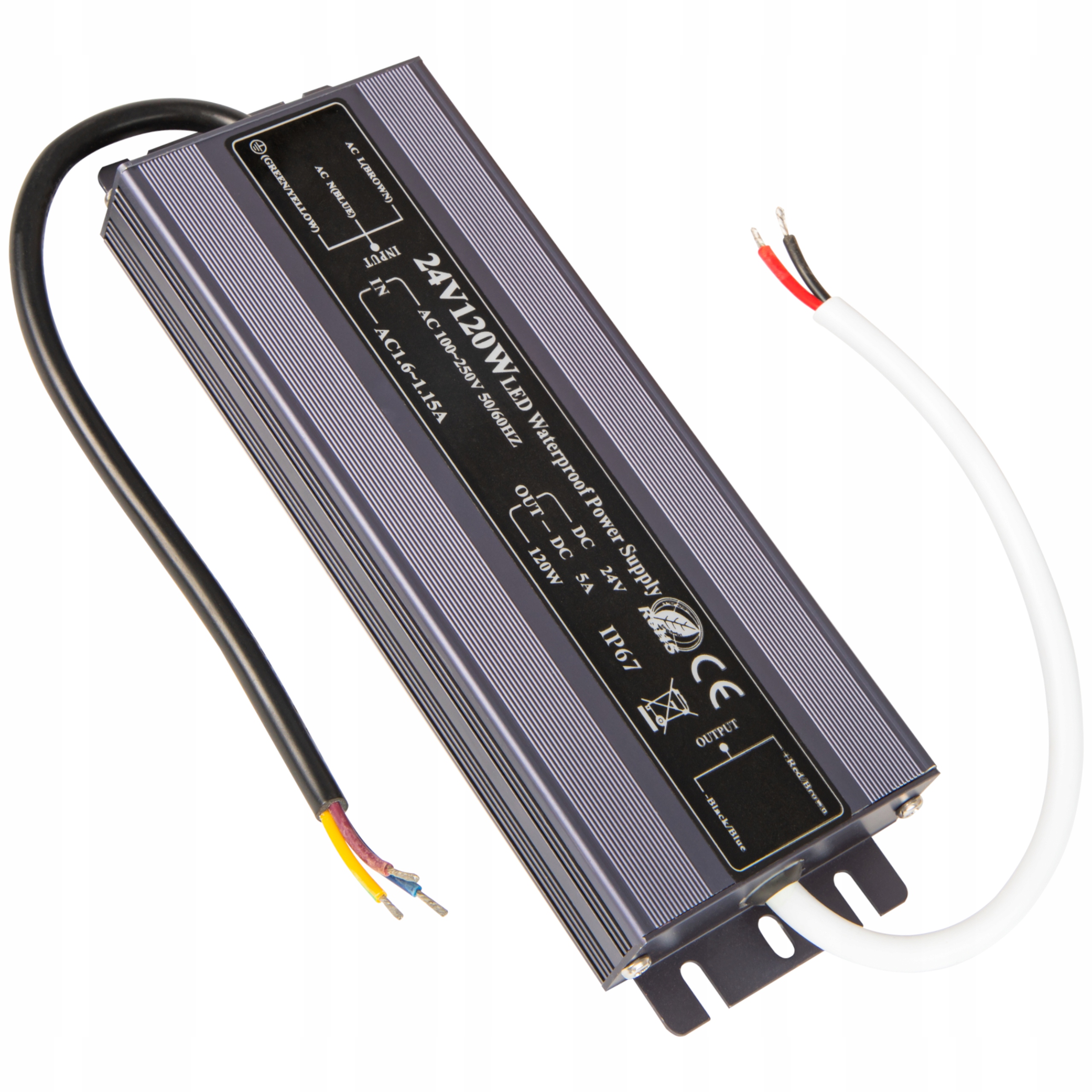 

Zasilacz Taśm Led I67 Wodoodporny 24V 5A 120W
