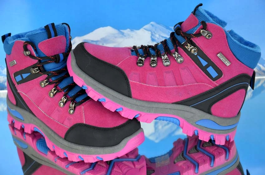 BUTY ZIMOWE OCIELANE TREKINGOWE MOCNE W GÓRY -% TRAPERY SPORTOWE MODNE ZIMA Model TREKINGOWE/GÓRSKIE MERIWA-12