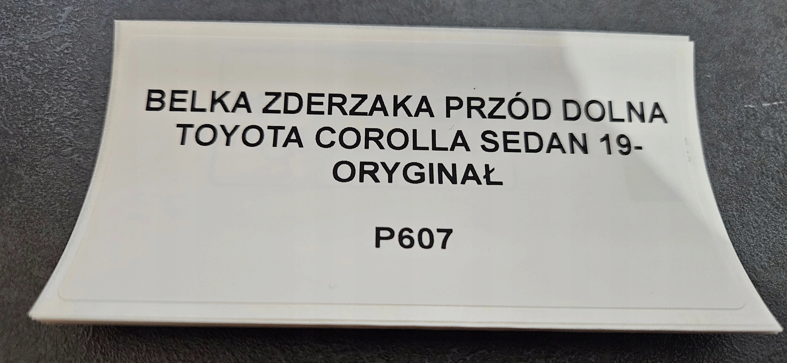 bumper support front lower TOYOTA COROLLA sedan 19- original