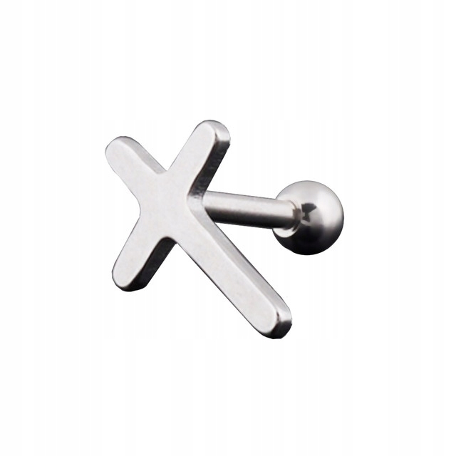 

Kolczyk srebrny krzyż Helix Piercing 1,2/6/3
