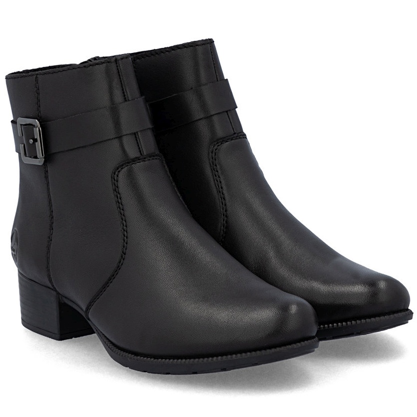 Dámské kotníkové boty Rieker 78664-00 Černé černé teplé Kůže Vel. .38