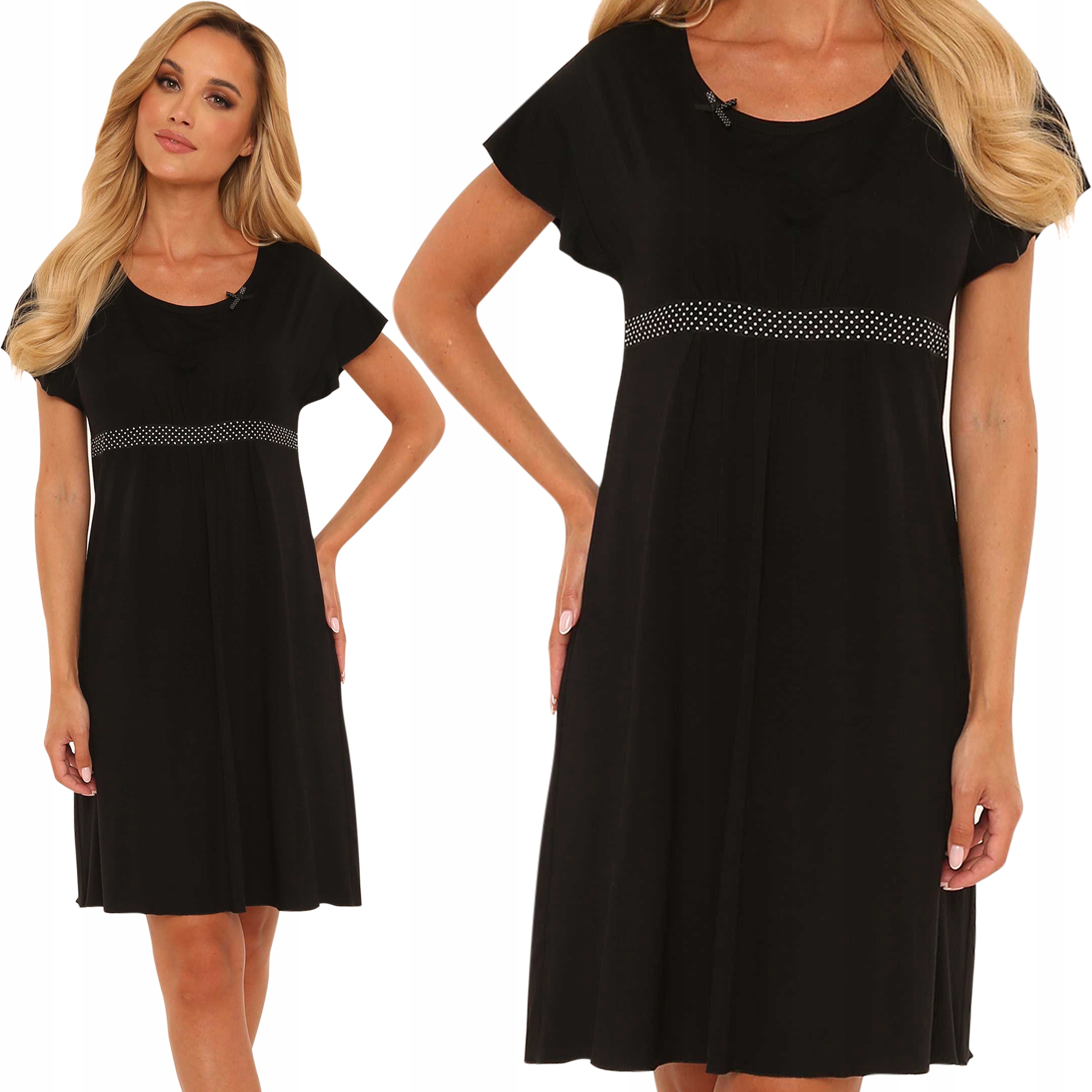 Koszula nocna De Lafense JULIE 419 Czarny L/40