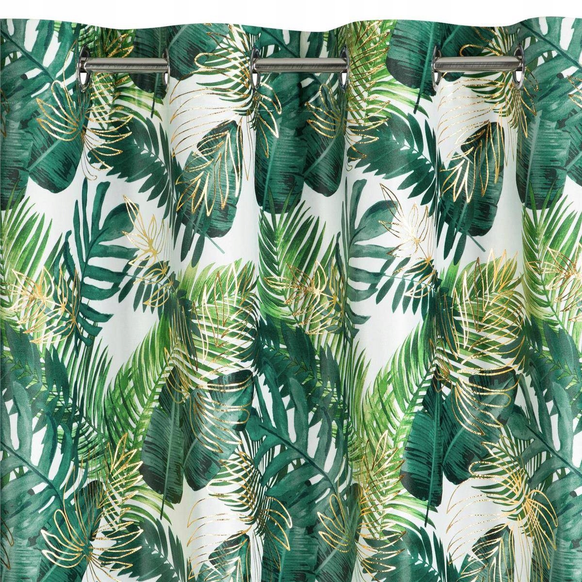 

Zasłona na przelotkach Davos 140x250 biało zielona