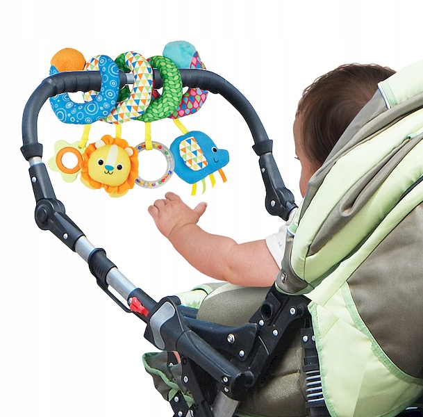 SENSORYCZNA ZAWIESZKA DO WÓZKA ŁÓŻECZKA GRZECHOTKA Marka Smily Play