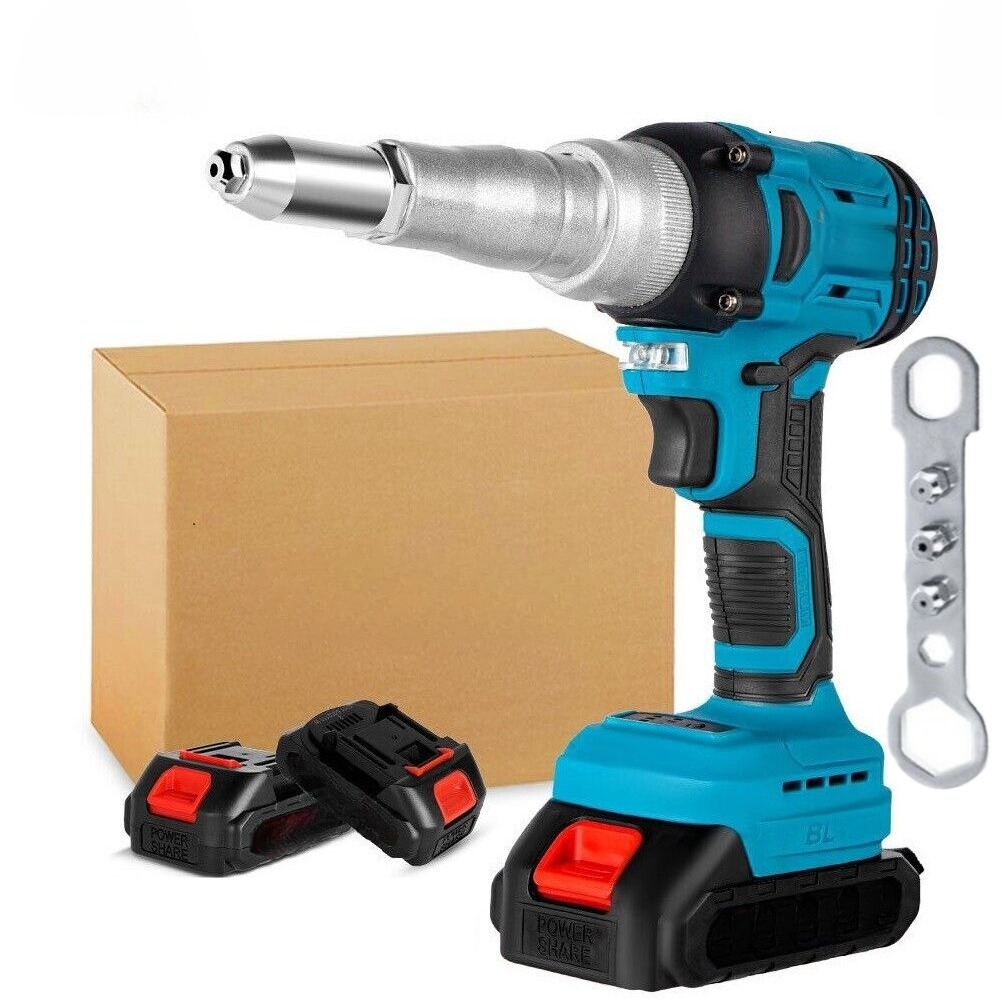 Sada elektrických nýtovačů 18V, bezkartáčová, 2x Aku