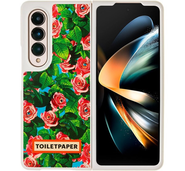 Samsung Galaxy Z Fold4 etui z różowym wzorem, zielone, oryginalne