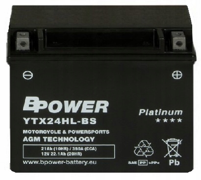 Akumulátor Bpower Agm YTX24HL 21Ah 350