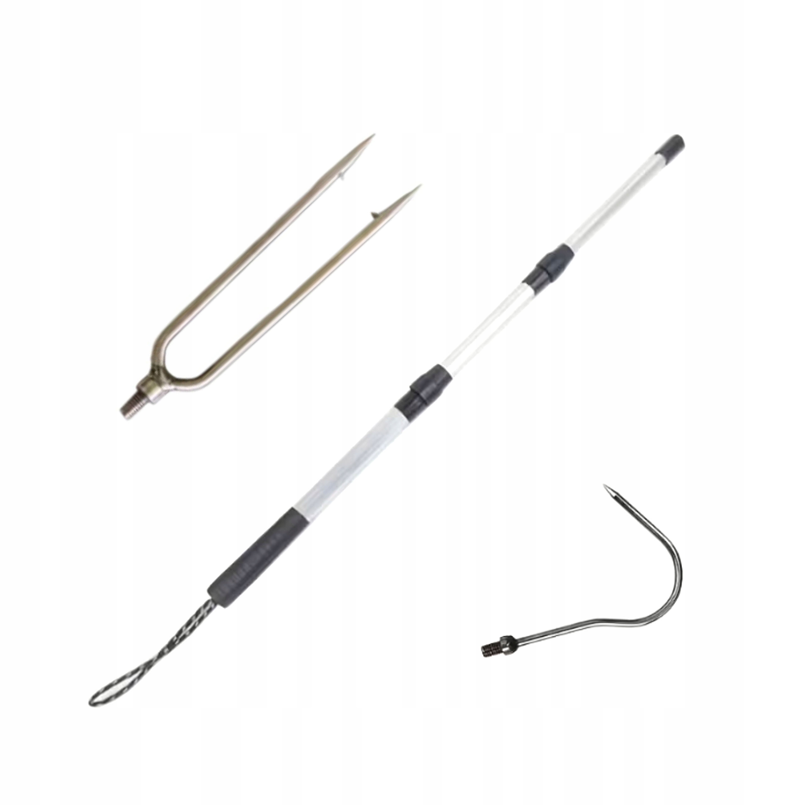 Włócznia ręczna teleskopowa dwuzębna hak ze stali nierdzewnej