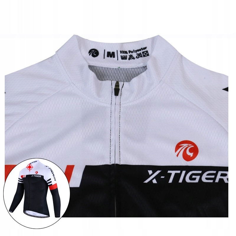 KOSZULKA KOLARSKA DŁUGI RĘKAW MĘSKA Z KIESZENIAMI Model X-TIGER ZIMOWA KOSZULKA ROWEROWA MĘSKA