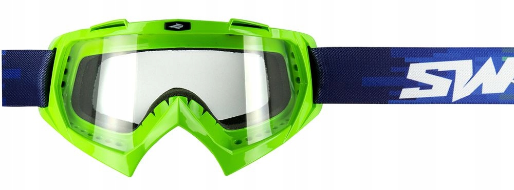 Gogle motocyklowe Cross Swaps Pixel zielone