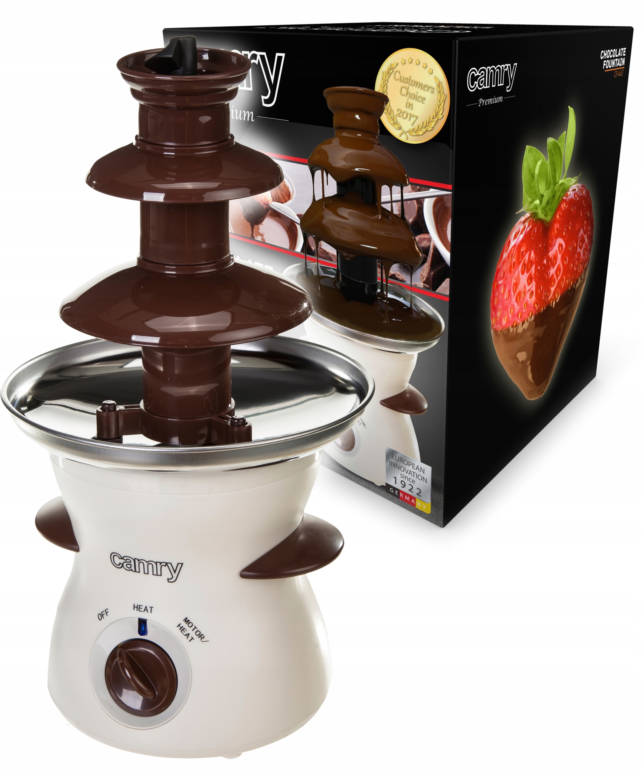 Fontána Na Čokoládu Čokoládové Fondue Zařízení 3 Úrovně 190 W Camry