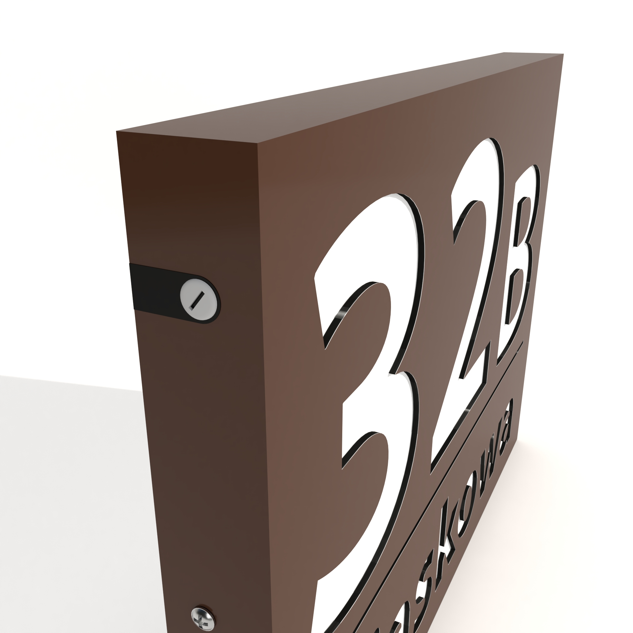 Podświetlany numer domu tabliczka tablica adresowa adres 1RB LED 40x30 Marka Cucudo