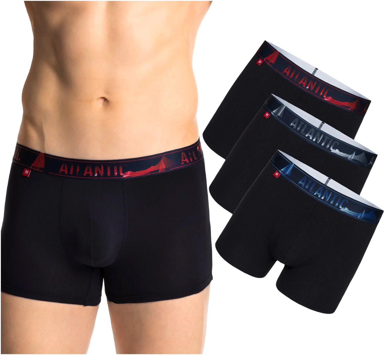Pánské boxerky 3-PAK šortky Atlantic 3MH-159 XXL
