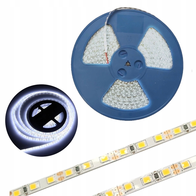 Led pásik Remienok 14,4W/m Farba Biela Studená 6500K 12V IP20 rolka 50m