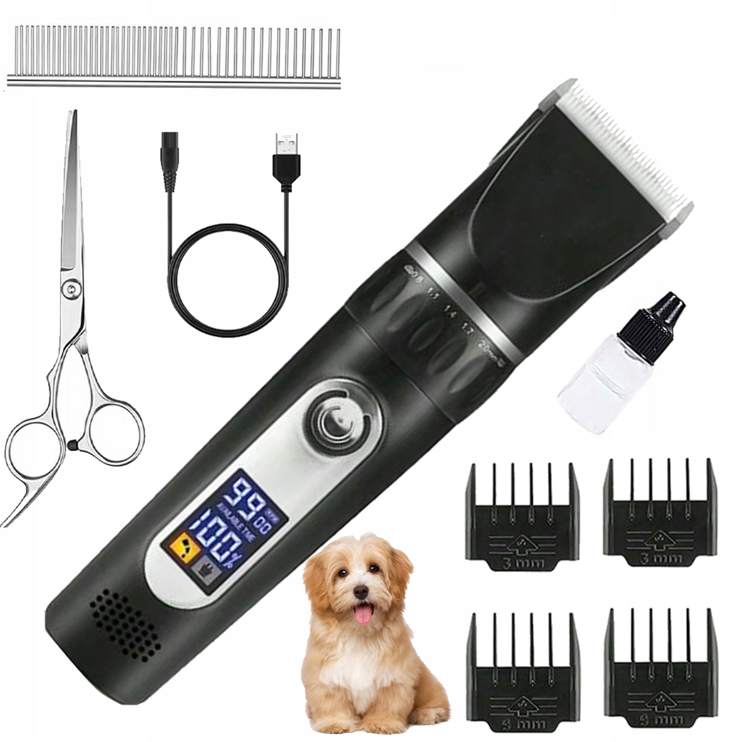 Levně Elektrický Stříhací Stroj Na Zvířata S LCD displej