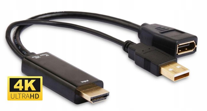 Adapter HDMI-DisplayPort Microconnect 0,15 m Czarny