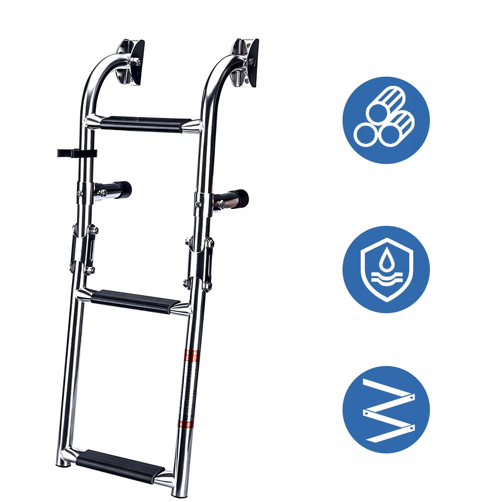 2 1 Składana Drabina Ze Stali Nierdzewnej Na Pokład Łodzi