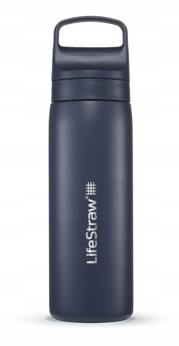 Ocelová filtrační láhev na úpravu vody 99,99% LifeStraw Go 0,5 l, modrá