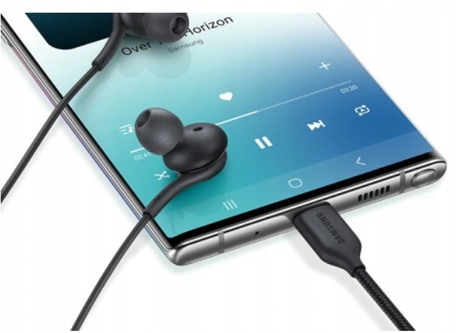 Samsung AKG EO-IC100BBEGEU Słuchawki USB-C Dokonałowe Przewodowe Oryginalne Kolor dominujący czarny