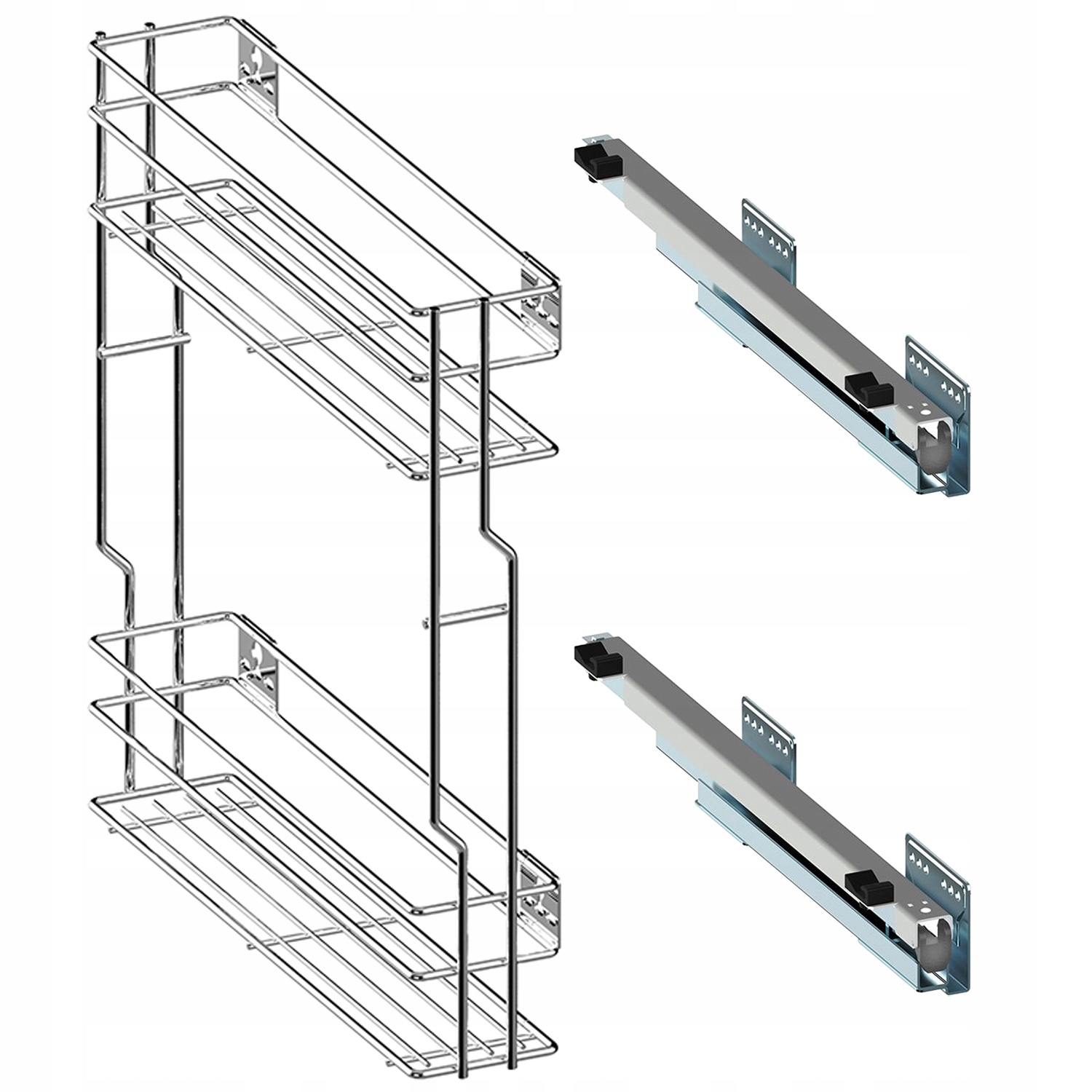 Корзина грузовая сторона 2 полки круиз Variant MULTI 150mm L450 направляющие справа