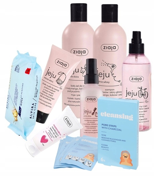 Ziaja Jeju Różowe Zestaw Gotowy Dla Dziewczyny Nastolatki