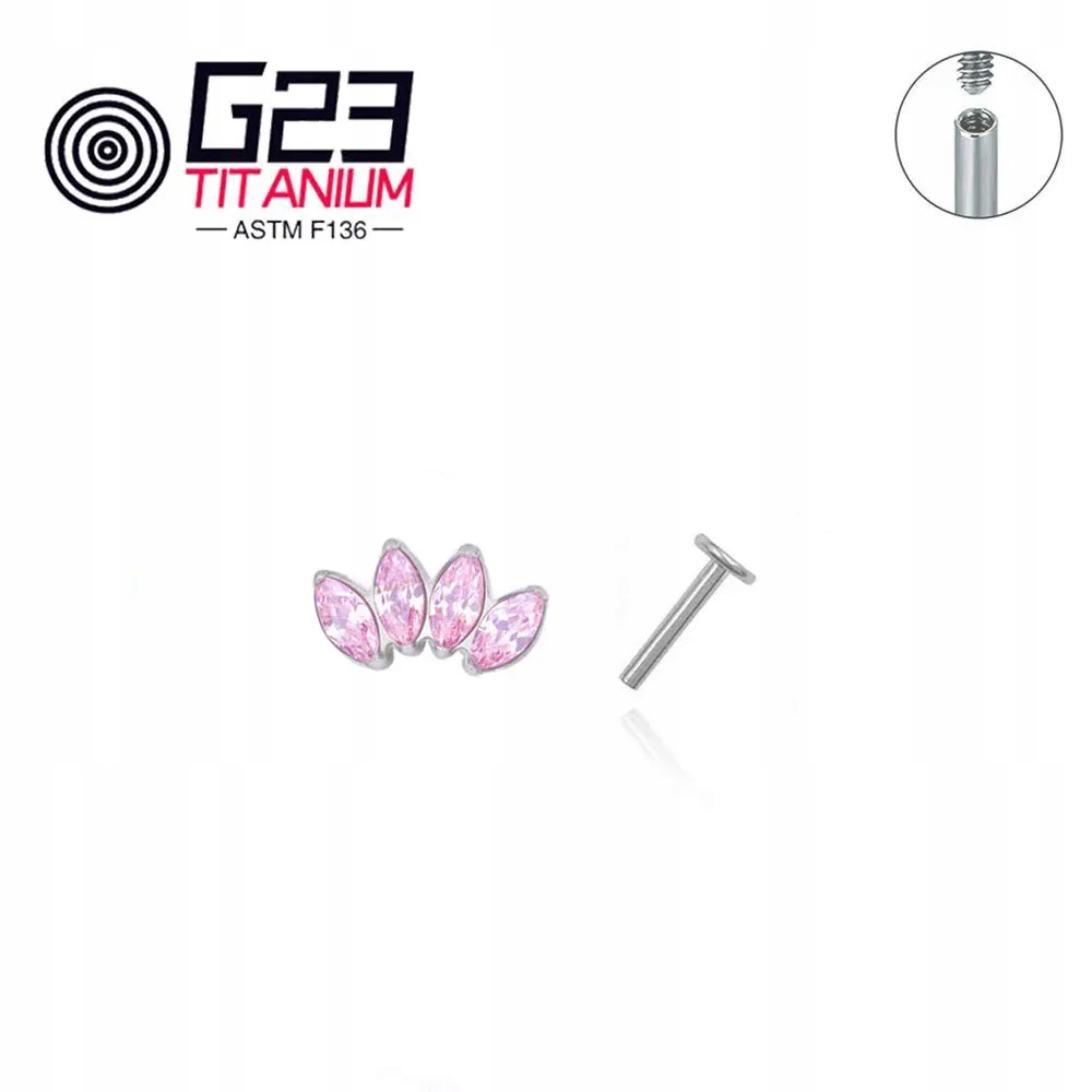 Piercings de hilo interno de ópalo, joyería de moda, GEMA, Labret, Monroe,