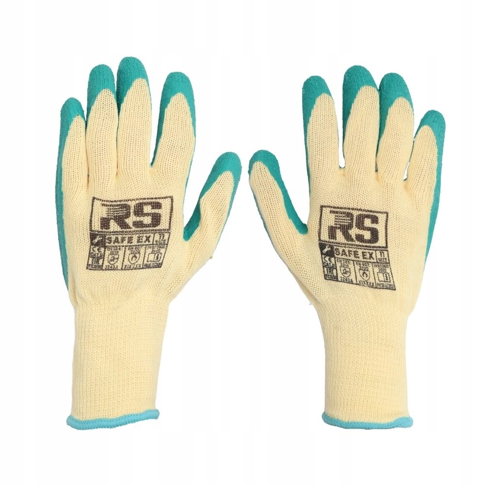 Rukavice potažené latexem, L, Karton