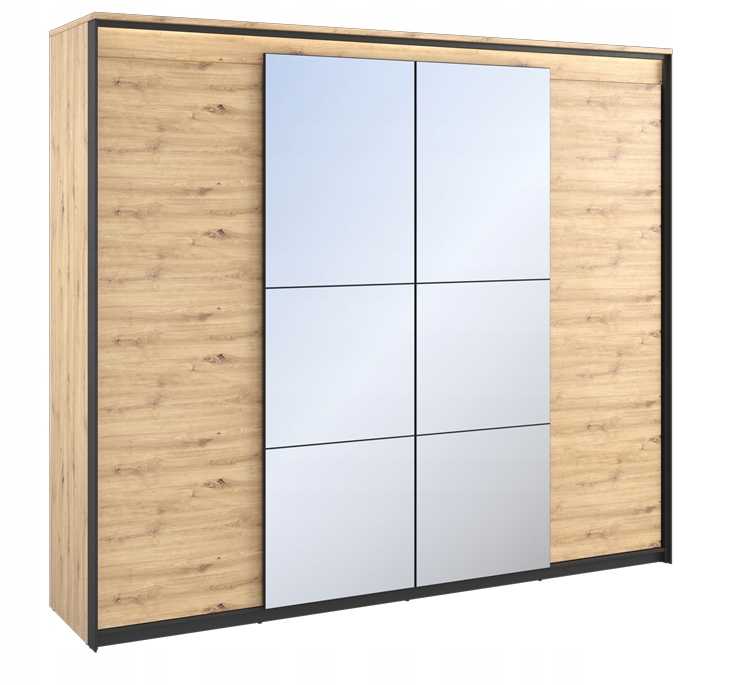 LOFTOWA SZAFA PRZESUWNA 4D Z OŚWIETLENIEM Marka Idea Home